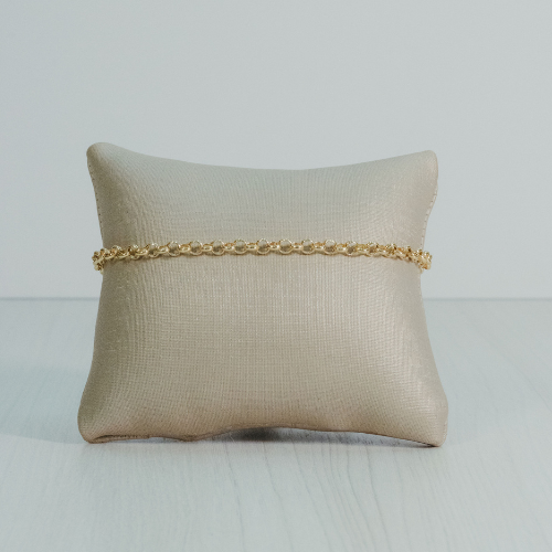 Pulseira Masculina Banhada a Ouro com Elo Português