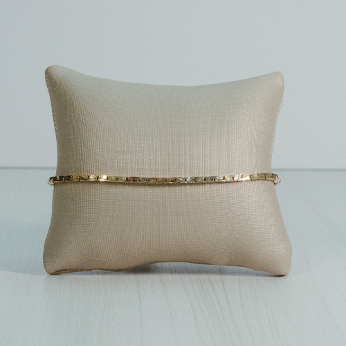 Pulseira Masculina Banhada a Ouro com Malha Veneziana