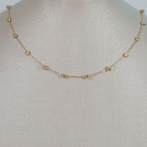 Corrente Cartier Banhada a Ouro com Bolinhas