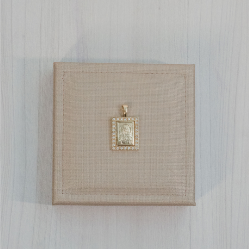 Pingente Sagrado Coração de Jesus Banhado a Ouro