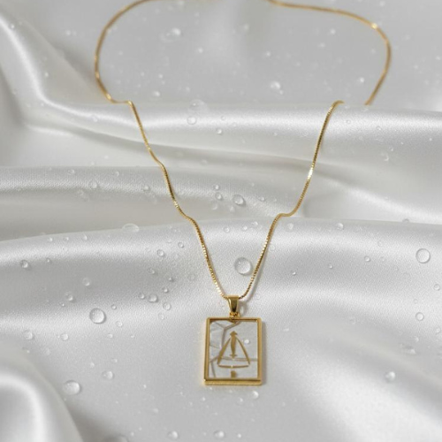 Corrente Banhado a Ouro com Pingente de Nossa Senhora