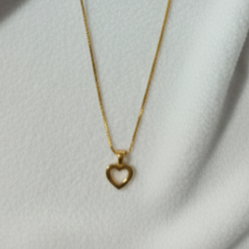 Corrente de Ouro com Pingente de Coração