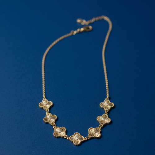 Corrente de Trevos Banhado a Ouro